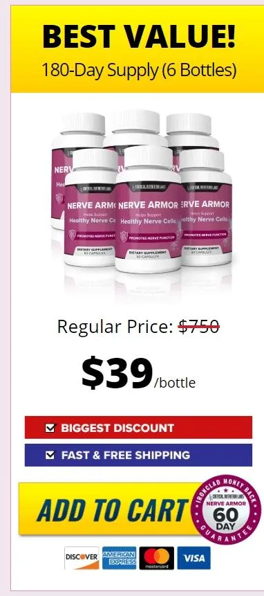 nerve armor 6 bottles price